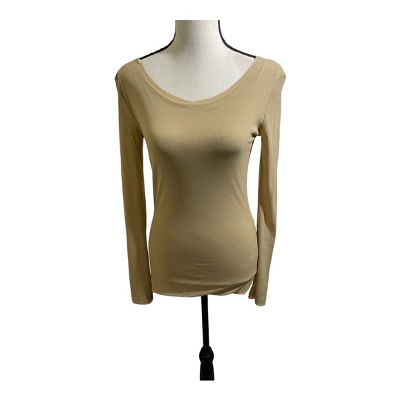 Beulah top long sleeve beige size Small/Medium. - Picture 1 of 10